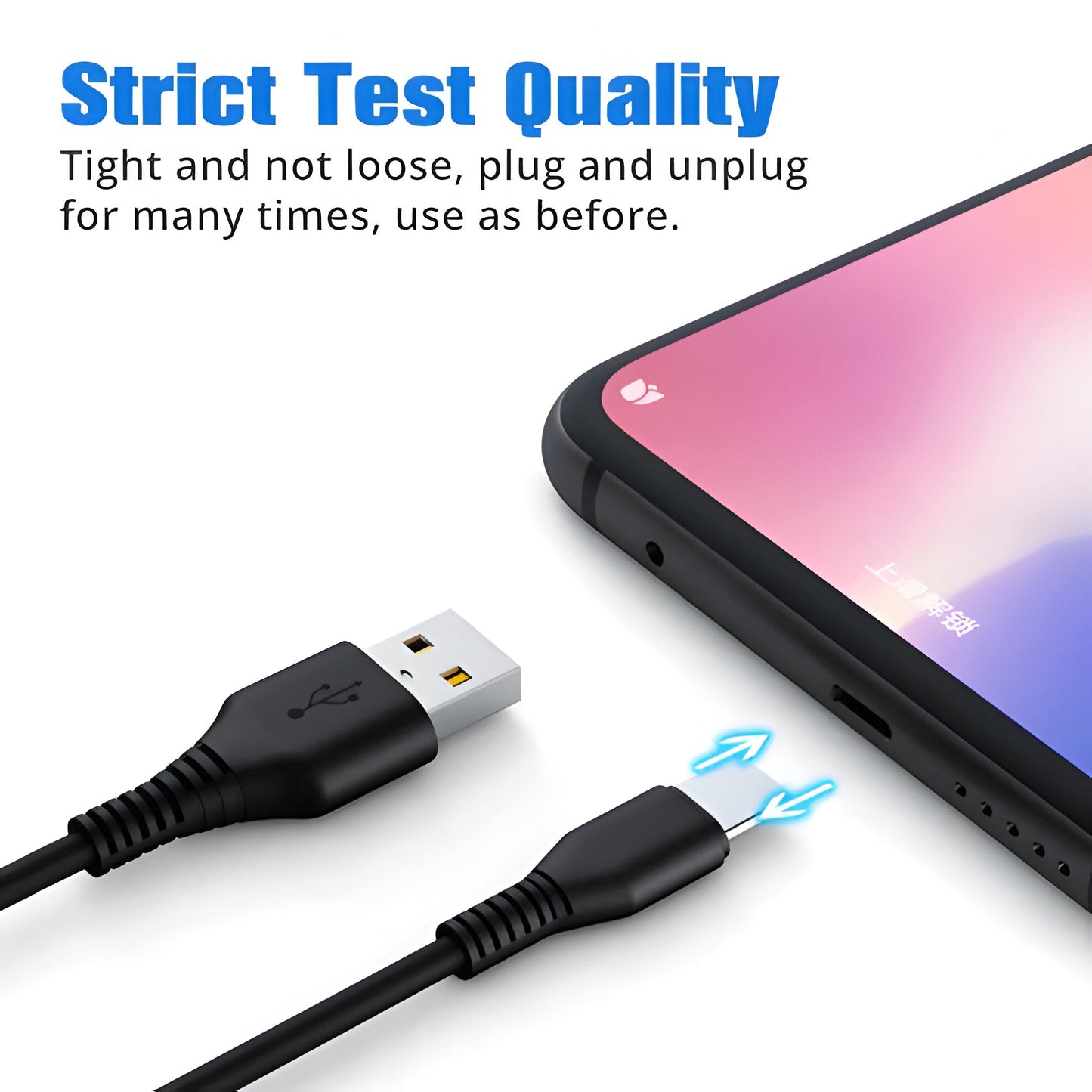 2-in-1 Multi USB Charging Cable – Dual Connector Fast Charge Cord with Micro USB & Type C or Double Type C for Android, Tablets & Accessories
