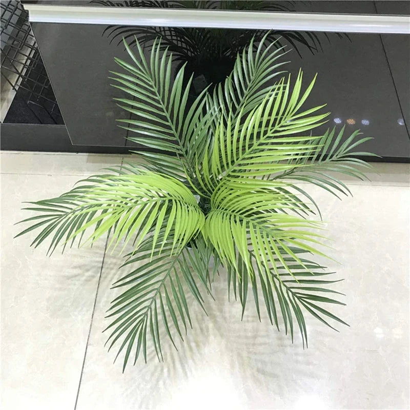 12 Artificial Tropical Palm Leaves – Realistic Faux Large Palm Fronds for Home Decor, Tropical Party, Wedding, Vase Arrangements, Jungle Theme