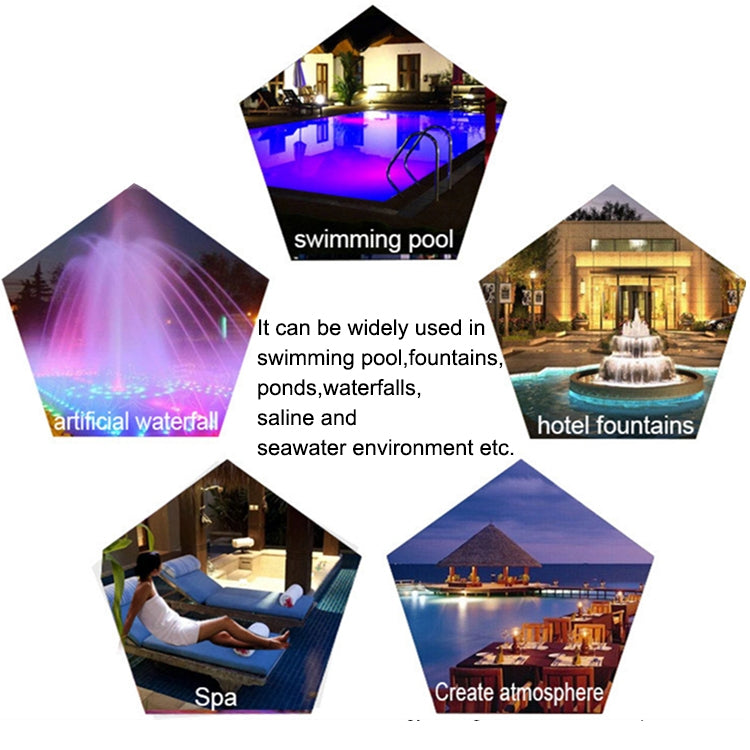 15W LED Underwater Pool Light – IP68 Waterproof Stainless Steel Wall-Mounted Pool Lamp, RGB Color Changing for Swimming Pools, Ponds & Landscape