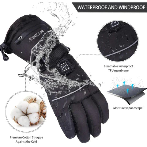 3 Pairs Rechargeable Heated Gloves – Premium Electric Winter Gloves for Men & Women, 3 Temperature Settings, 8+ Hour Battery Life for Skiing & Outdoors