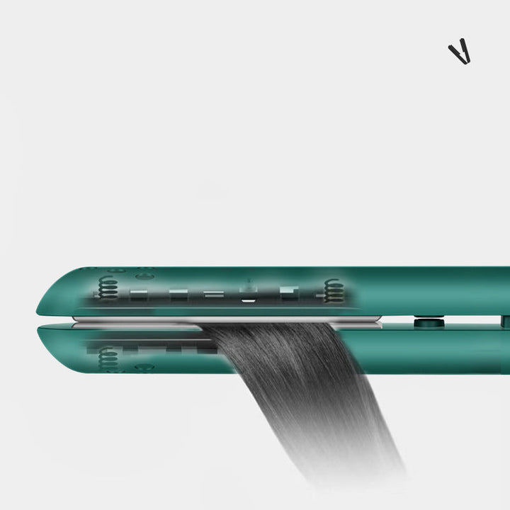 2-in-1 Hair Straightener & Curling Iron Styler – Dual-Purpose Ceramic Flat Iron with Curved Edges for Straight, Wavy & Curled Hair, All Hair Types