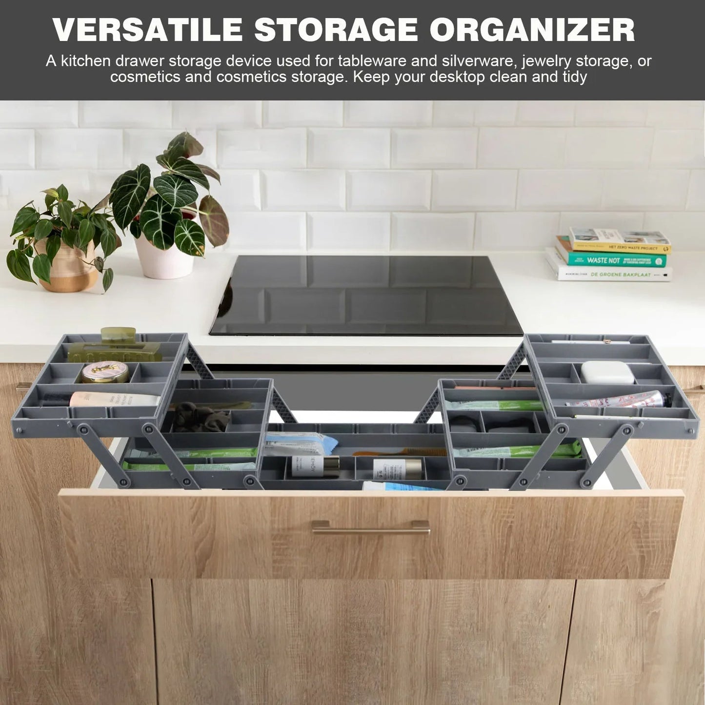 3-Tier Plastic Drawer Organizer – Stackable Desk & Dresser Storage Organizer for Office, Bathroom & Bedroom, Multi-Purpose Drawer Cabinet