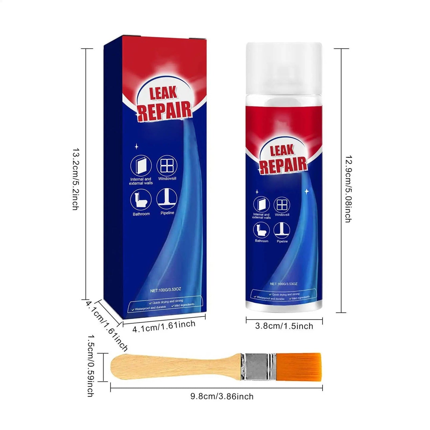 2-Set Waterproof Leak Repair Sealant Spray – All-Purpose Flex Seal Rubberized Coating for Roof, Pipe, Window, Gutter & Water Leak Fixes