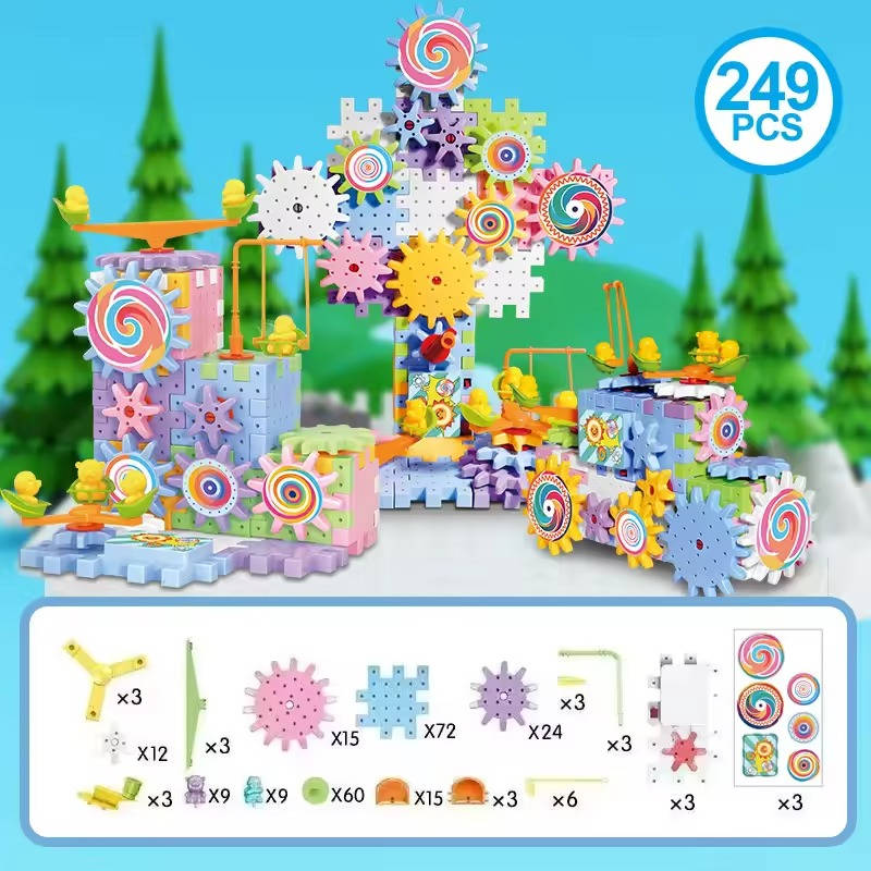 263-Piece Kids Building Blocks Kit – STEM Educational Creative Construction Toy Set for Boys & Girls Ages 3–10, Compatible with Major Brand Bricks