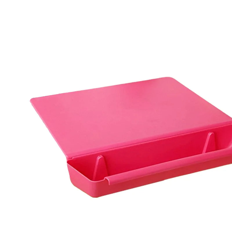 2-in-1 Cutting Board with Attached Storage Container Tray – Slide & Catch Food Prep Board with Drawer for Kitchen Vegetables, Meat & Ingredients