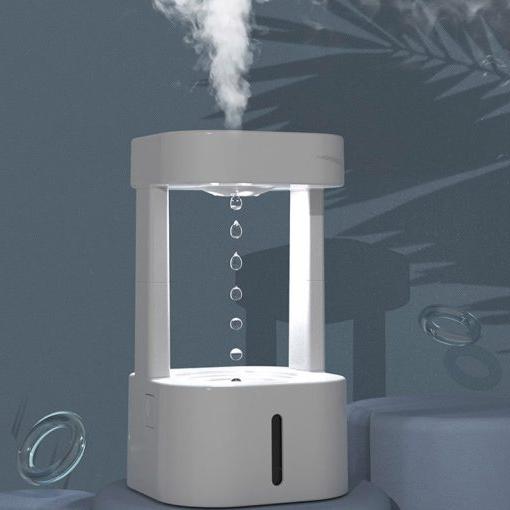 2-in-1 Rain Cloud Humidifier & Night Light – Raining Cloud Aromatherapy Essential Oil Diffuser, Zen Desk Lamp, Mushroom Atmosphere Light for Bedroom