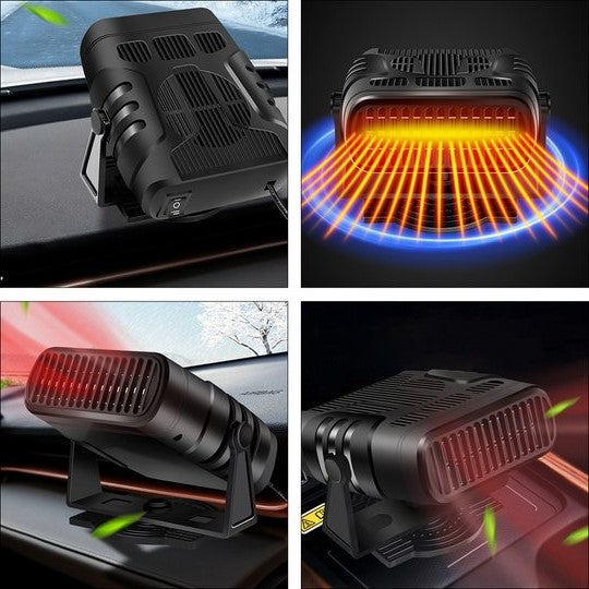 12V Portable Car Heater – 360W Plug-In Automotive Defroster Fan for Windshield, Cabin Heating, Truck, RV, Low Watt Space Heater for Vehicles