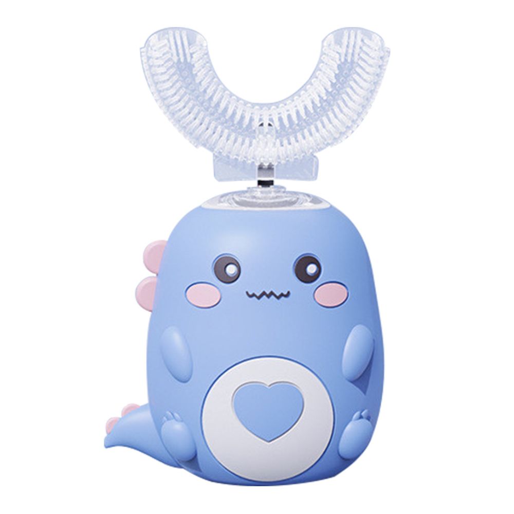 360° U-Shape Sonic Electric Toothbrush for Kids – Auto-Cleaning Silicone Toothbrush for Ages 2–12, Soft Bristles, Timer, Pink, Green & Blue