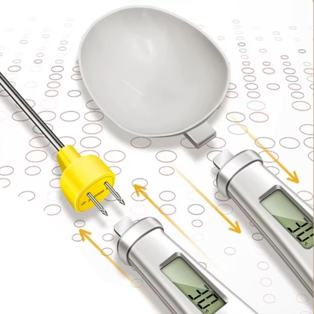 2-in-1 Digital Spoon Scale & Food Thermometer – Mini Kitchen Measuring Spoon with LCD Display for Coffee, Tea, Powder, Spices, Baking & Cooking