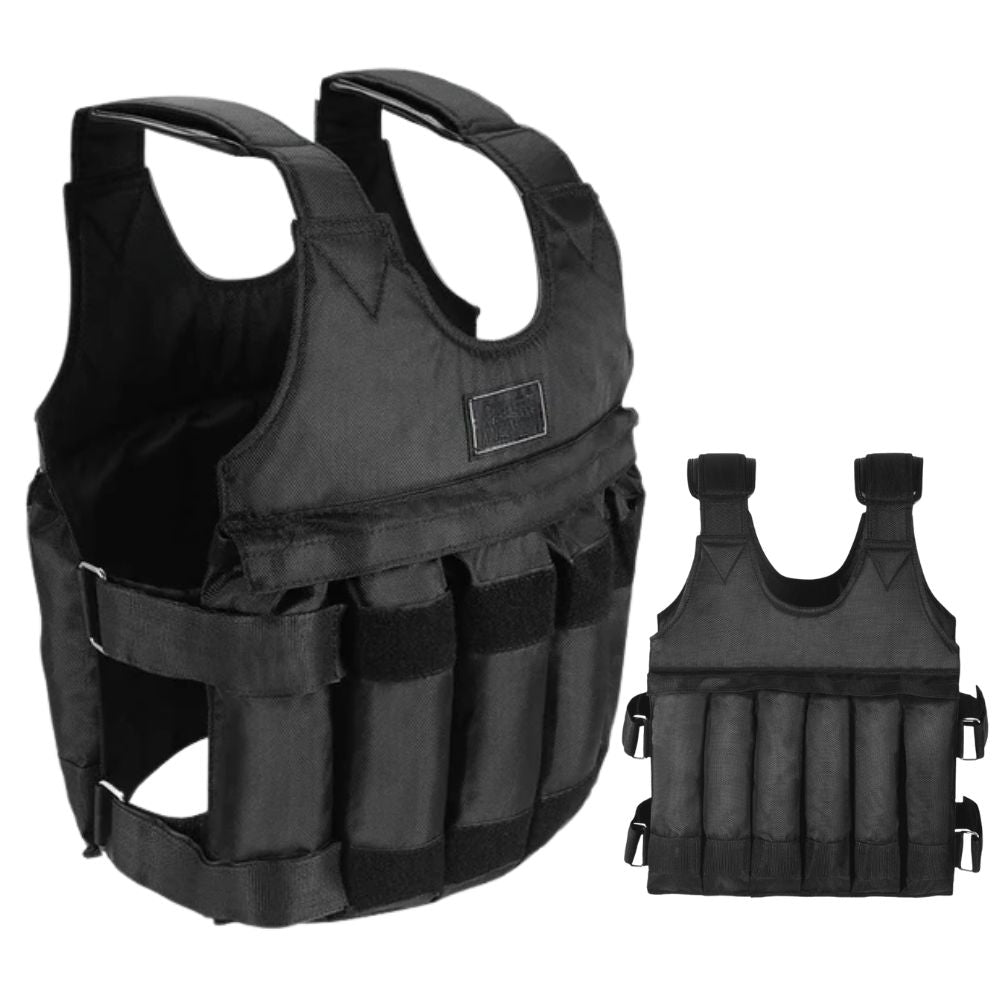 110 LB Adjustable Weighted Vest – Heavy Duty Exercise Vest for Strength Training, CrossFit, Running, Calisthenics, Military Fitness Workouts