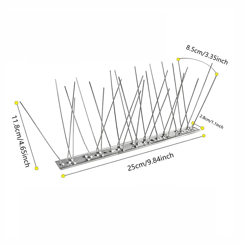 Outdoor Stainless Bird Repeller Spikes