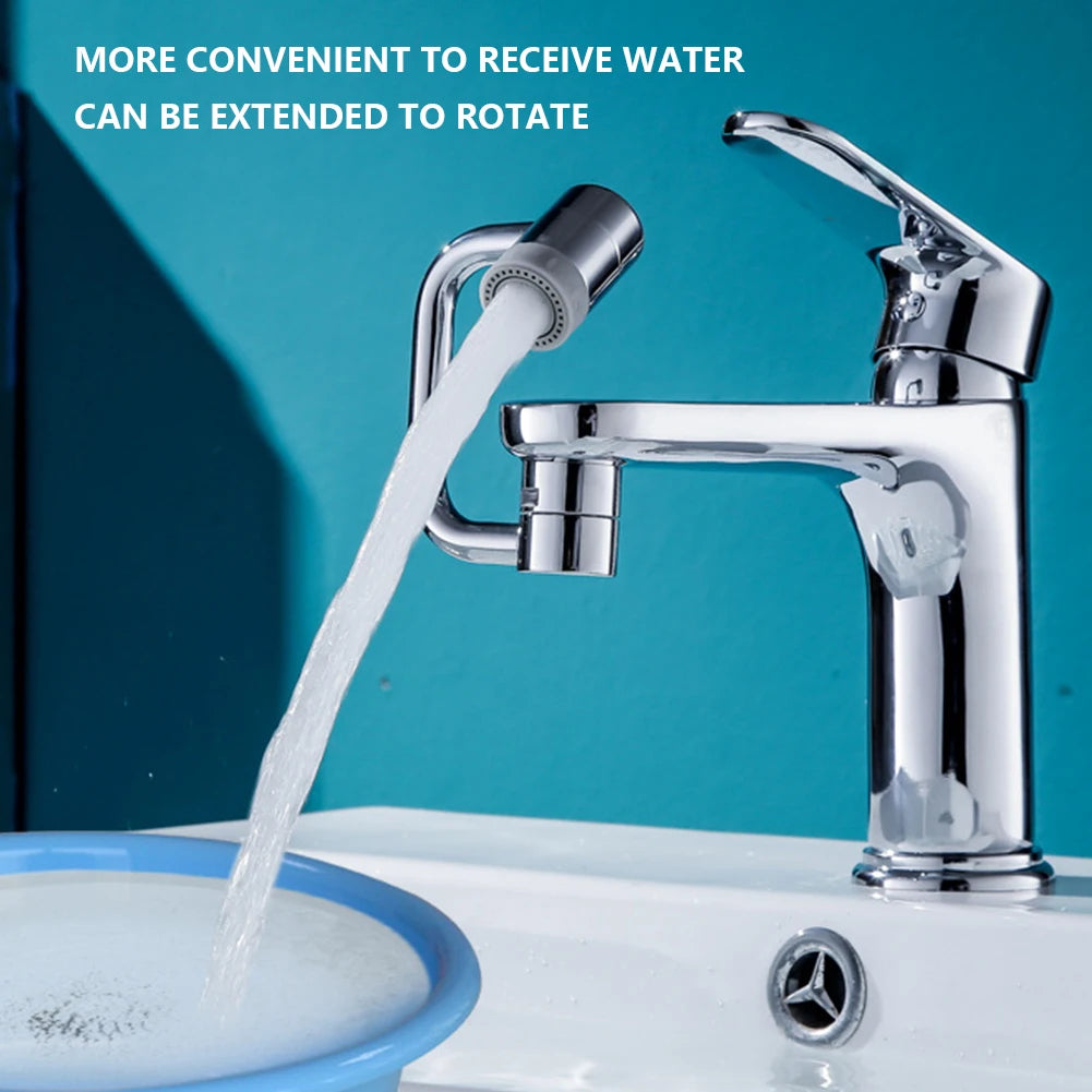 1080° Rotating Universal Faucet Extender – Flexible Sink Tap Aerator Splash Filter Sprayer, Kitchen & Bathroom Faucet Attachment