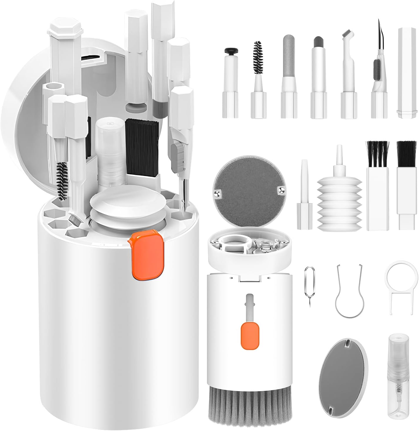 20-in-1 Keyboard, Earbuds & Electronics Cleaning Kit – Detailing Brush Set for Laptops, Phones, Wireless Earbuds, Gaming Controllers & PC Cleaning