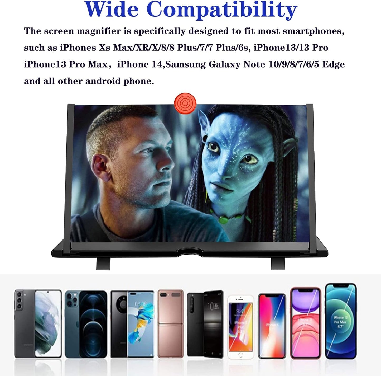 16-Inch Phone Screen Magnifier – HD 3D Movie Amplifier Stand for Smartphones, Foldable Desktop Screen Enlarger for Video Streaming & Gaming