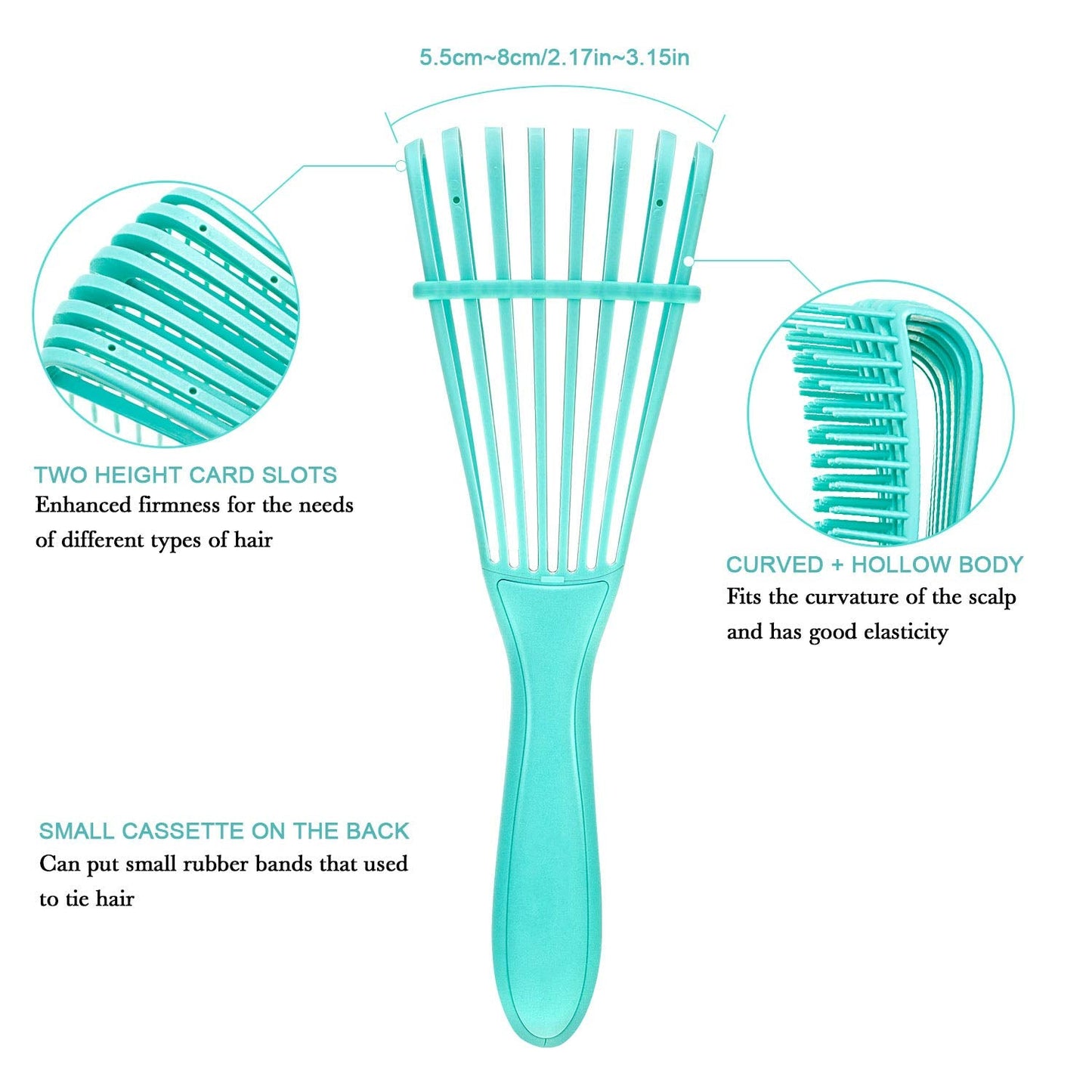 2-Pack Detangling Brush for Natural Afro & Textured Hair – Curl Definer Detangler for 3a–4c Coils, Curly, Kinky & Afro-American Hair Types