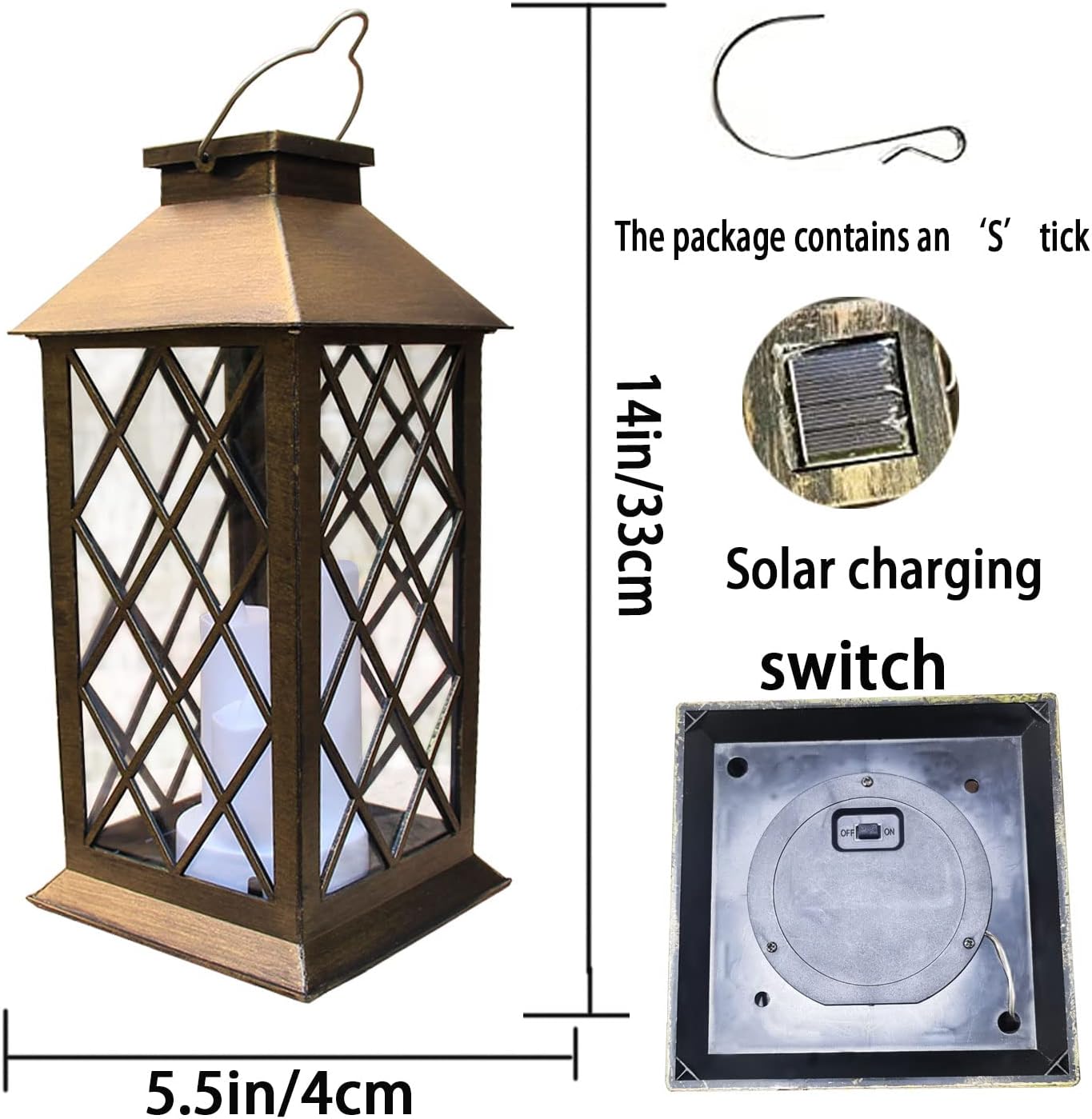 Vexlo All-Weather Solar Garden Lantern