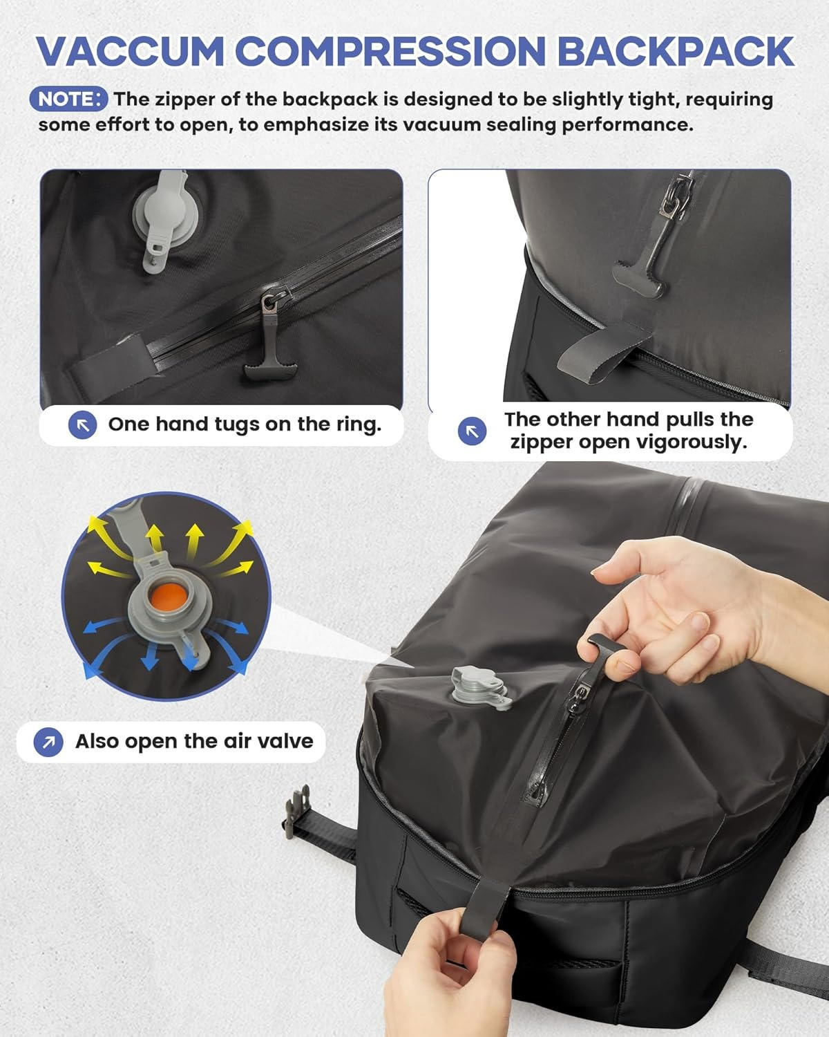15.6 Inch Laptop Travel Backpack – Vacuum Compression Anti-Theft Carry-On Bag for Men & Women, Business Travel, Weekender, TSA-Approved