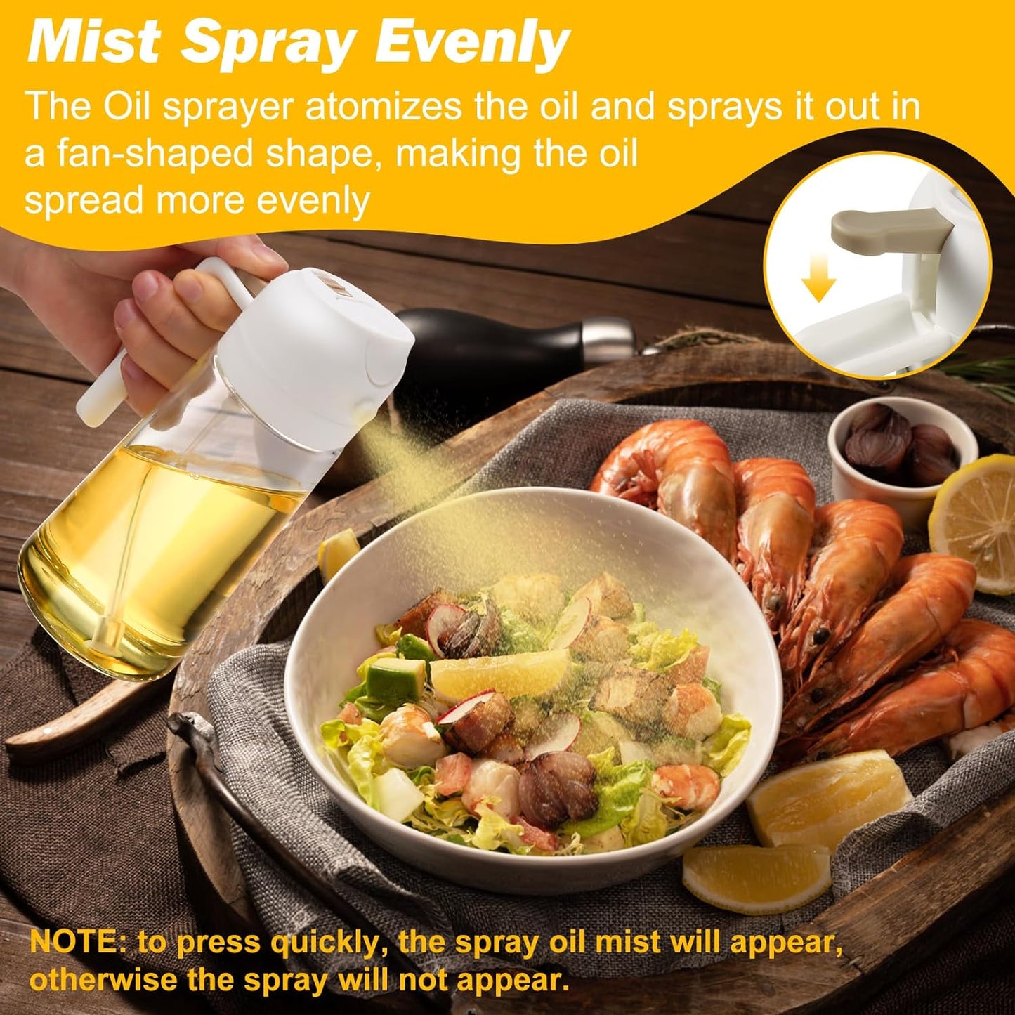 2-Pack Glass Olive Oil Dispenser & Mister Spray Bottle Set – Kitchen Oil Sprayer for Air Fryer, Salad, BBQ, Grilling & Healthy Cooking