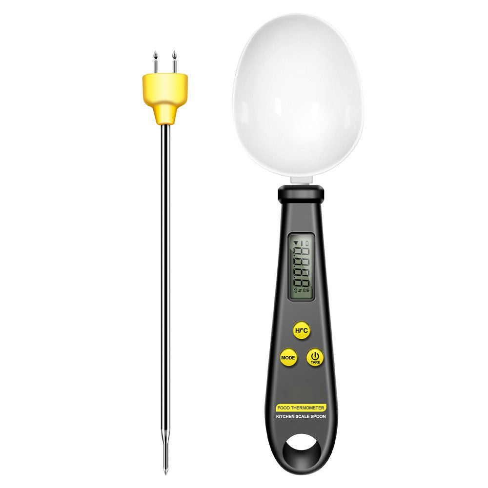 2-in-1 Digital Spoon Scale & Food Thermometer – Mini Kitchen Measuring Spoon with LCD Display for Coffee, Tea, Powder, Spices, Baking & Cooking