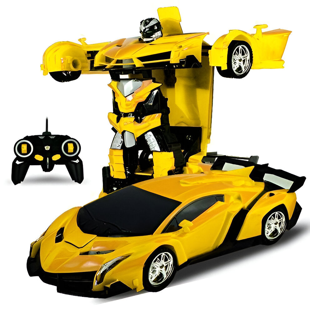 2-in-1 Transformer Remote Control Car Robot Toy – Shape-Shifting RC Stunt Car That Converts to Robot, 2.4GHz, LED Lights, Gift for Kids