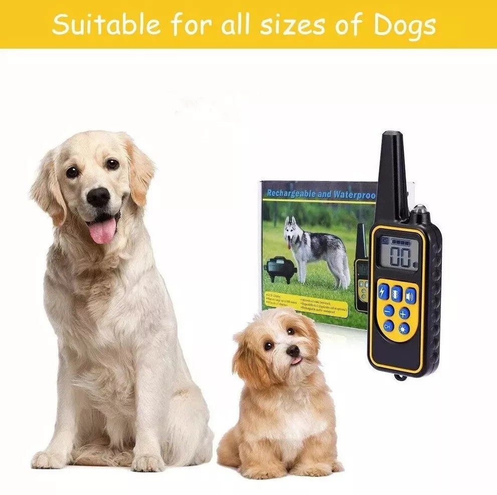2600ft Range Electronic Dog Training Collar – Waterproof Rechargeable Remote Shock & Vibration E-Collar for Small, Medium & Large Dogs