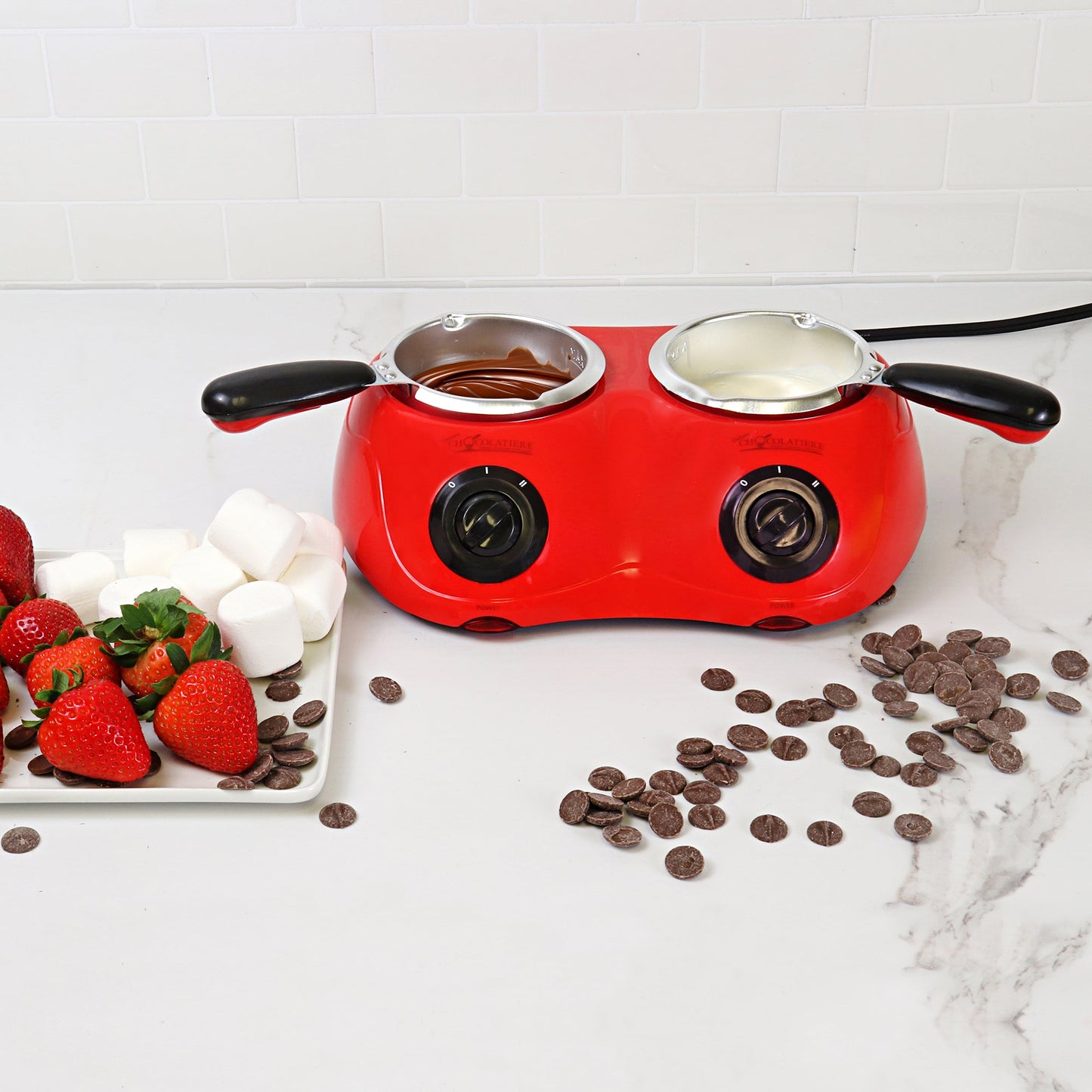 Total Chef Dual Chocolate Fondue Melter