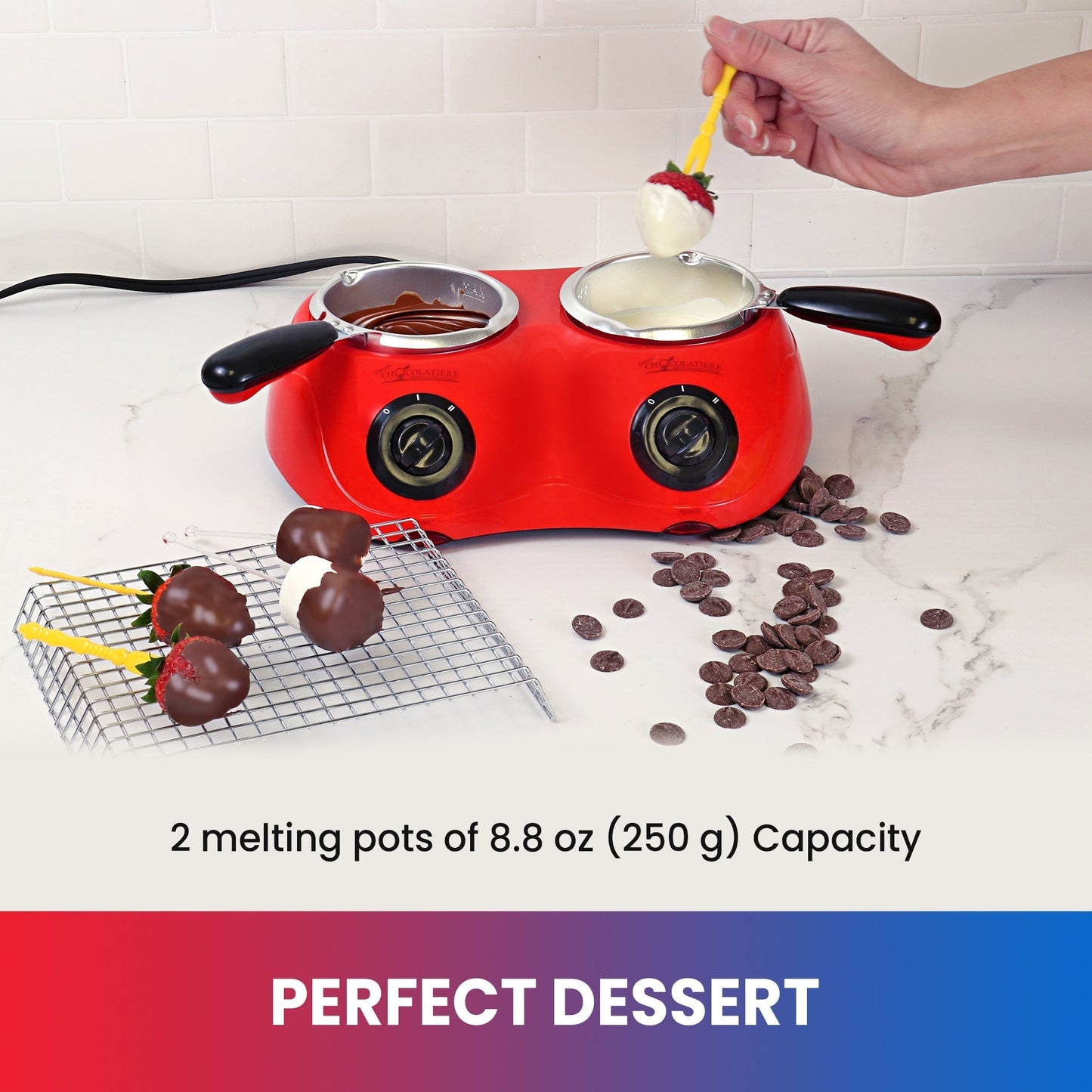 Total Chef Dual Chocolate Fondue Melter