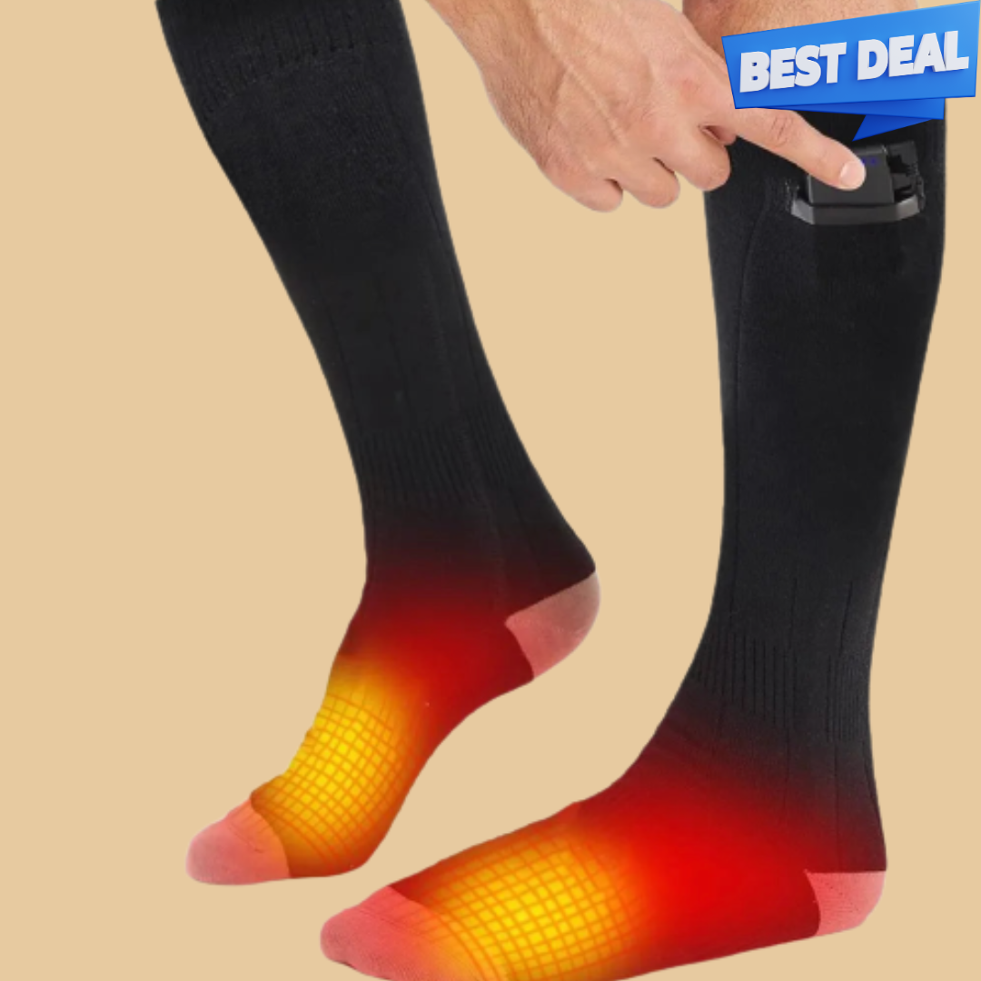 3 Pairs Rechargeable Heated Socks – Electric Thermal Socks for Men & Women, 3 Heat Settings, 8+ Hour Battery Life, Winter Outdoor Warmth