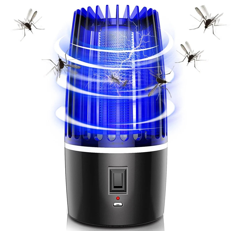 2-in-1 Rechargeable Mosquito Killer & Repeller – UV Bug Zapper with Electric Trap, Indoor/Outdoor Mosquito Eliminator for Home, Camping & Patio