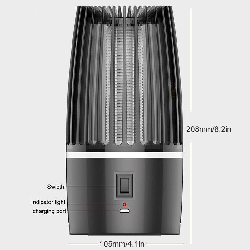 2-in-1 Rechargeable Mosquito Killer & Repeller – UV Bug Zapper with Electric Trap, Indoor/Outdoor Mosquito Eliminator for Home, Camping & Patio