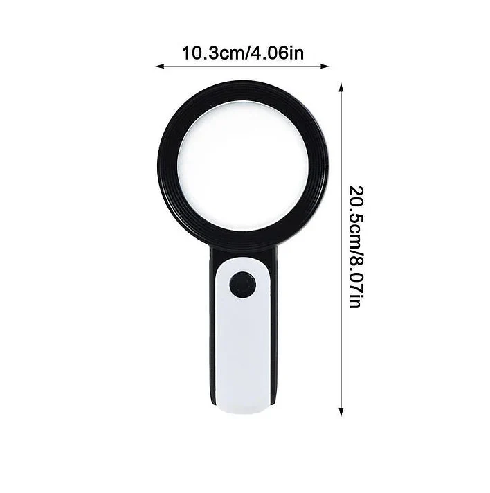30X Magnifying Glass for Seniors – High-Powered Optical Zoom Handheld Magnifier for Reading, Small Print, Maps, Stamps & Low Vision