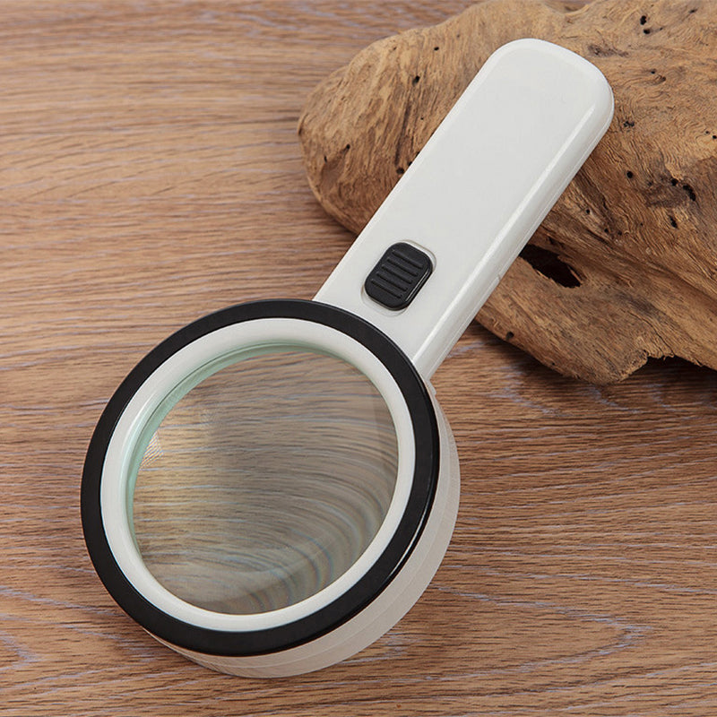 30X LED Lighted Magnifying Glass – High-Magnification Illuminated Optical Magnifier for Reading, Jewelry, Coins, Stamps & Electronics Repair