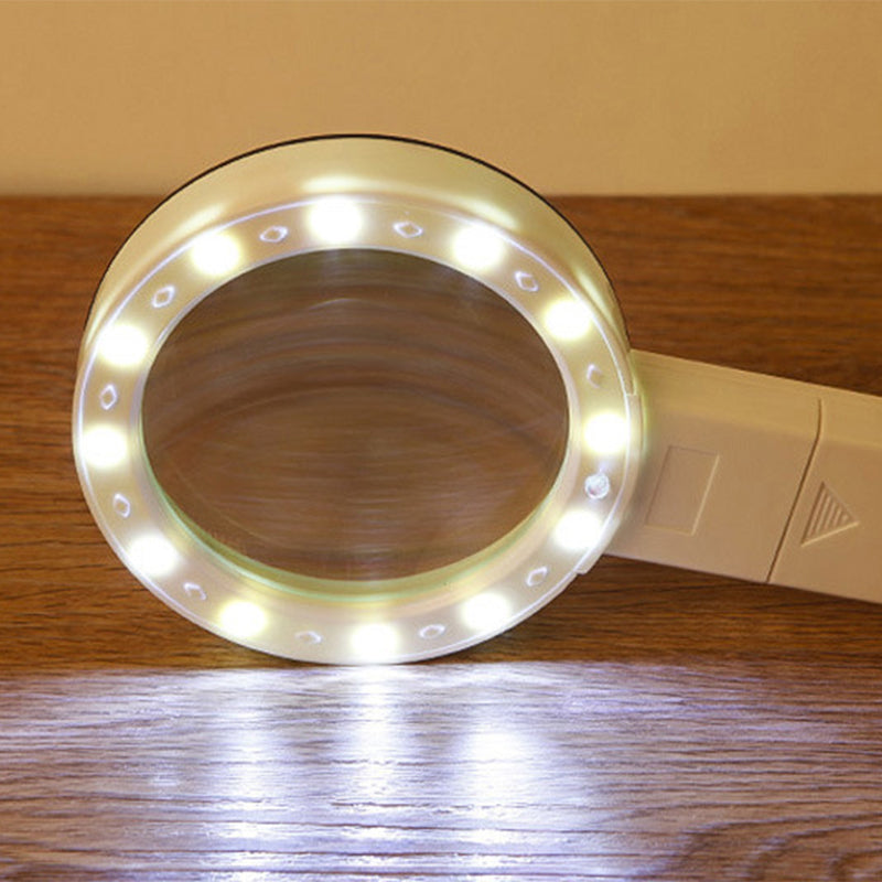 30X LED Lighted Magnifying Glass – High-Magnification Illuminated Optical Magnifier for Reading, Jewelry, Coins, Stamps & Electronics Repair