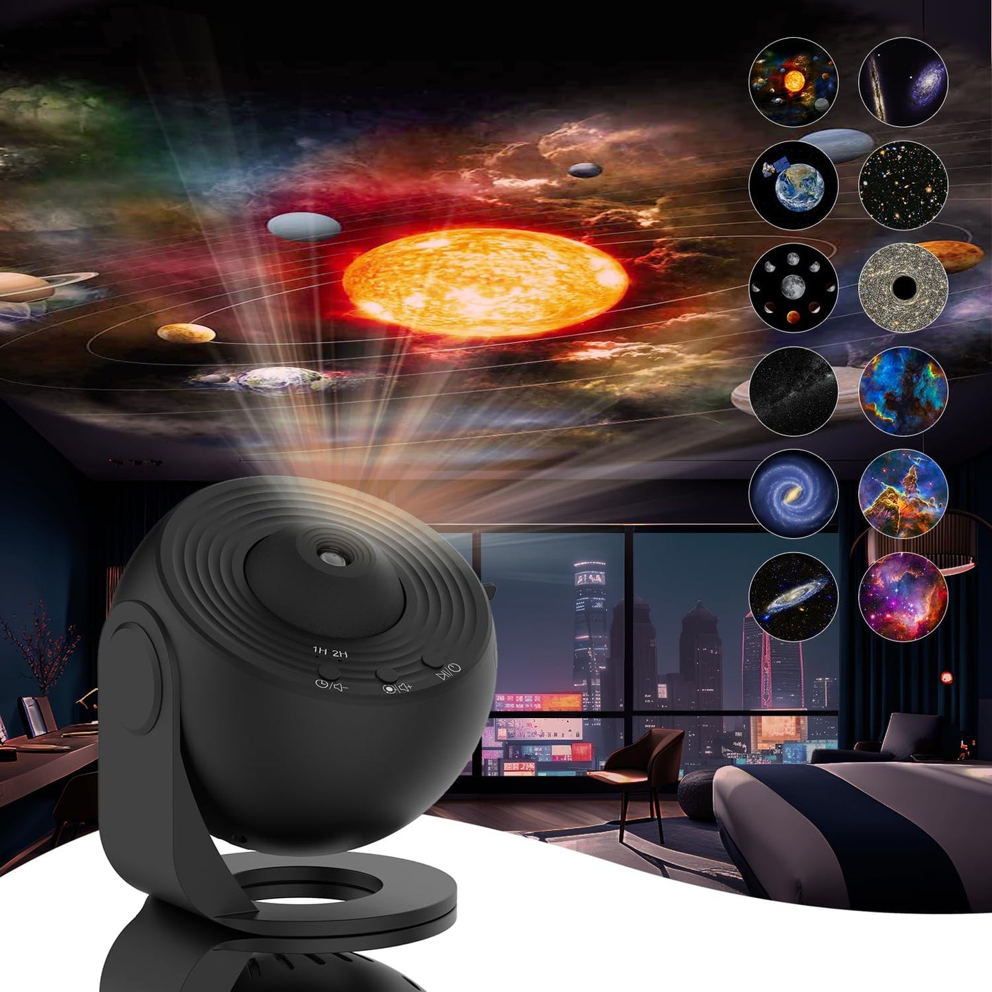 360° Planetarium Star Projector – Galaxy Night Light Projector for Bedroom, Relaxation, Stress Relief & Romantic Atmosphere, Home Planetarium