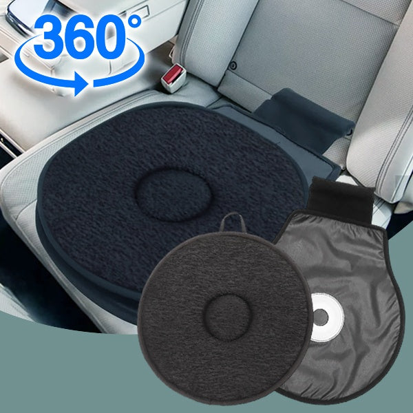 360° Swivel Rotating Seat Cushion – Memory Foam Car & Chair Mobility Aid for Easy Entry/Exit, Elderly, Disabled & Post-Surgery Support
