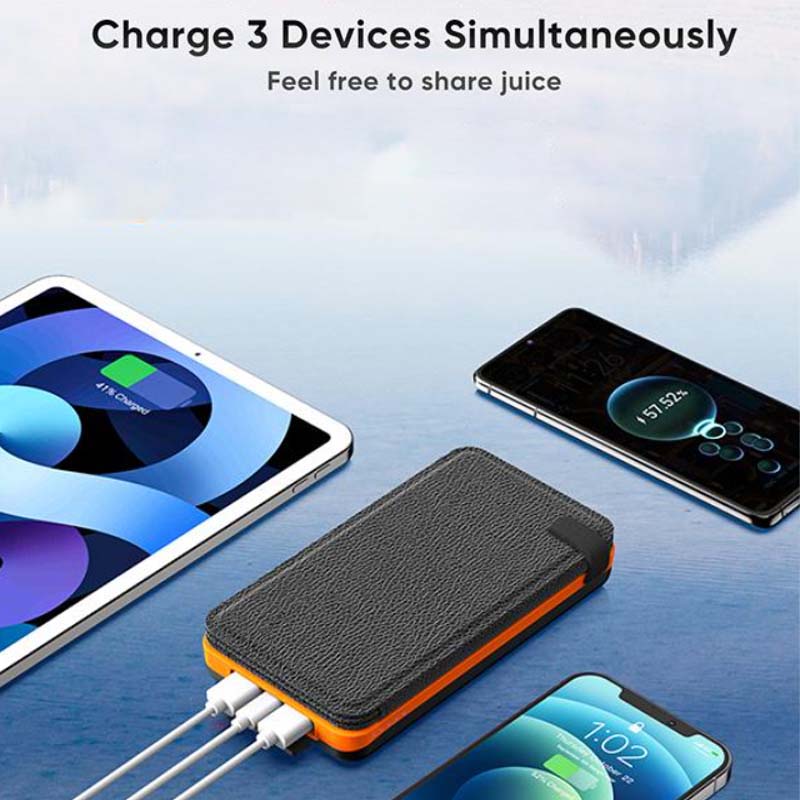 25000mAh Solar Power Bank – Fast Charge Portable Outdoor Battery Pack with 4 Solar Panels, USB-C & 3 USB Outputs for Camping, Hiking & Emergency
