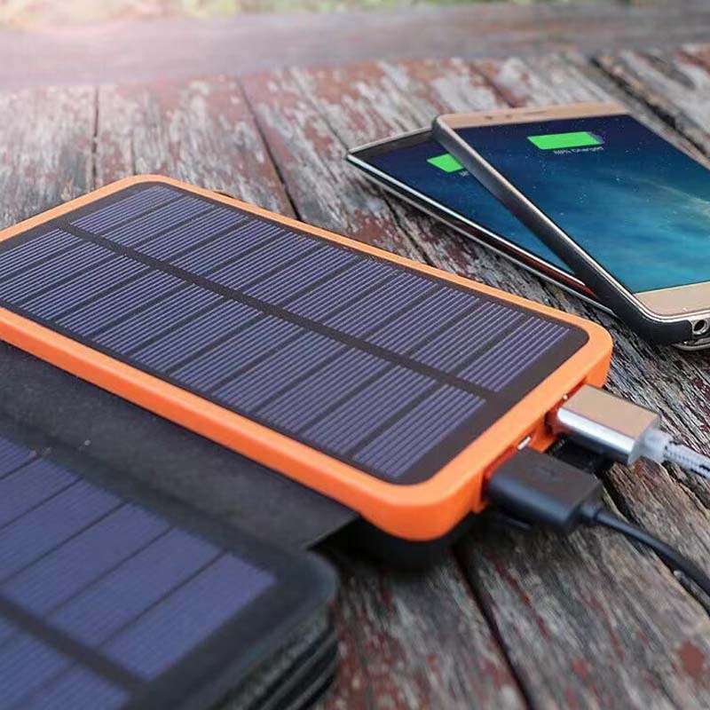 25000mAh Solar Power Bank – Fast Charge Portable Outdoor Battery Pack with 4 Solar Panels, USB-C & 3 USB Outputs for Camping, Hiking & Emergency
