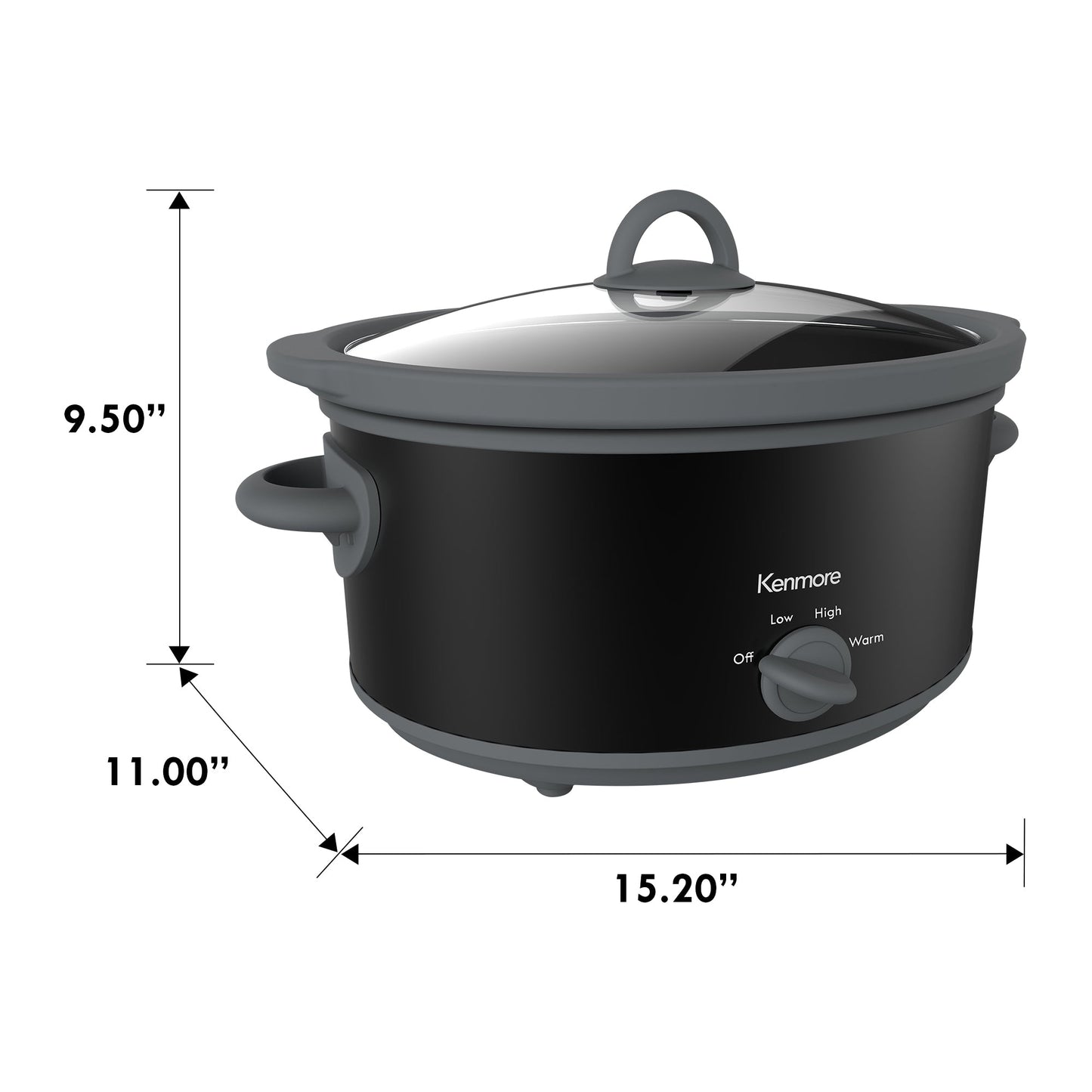 Kenmore 5-Qt Oval Ceramic Slow Cooker