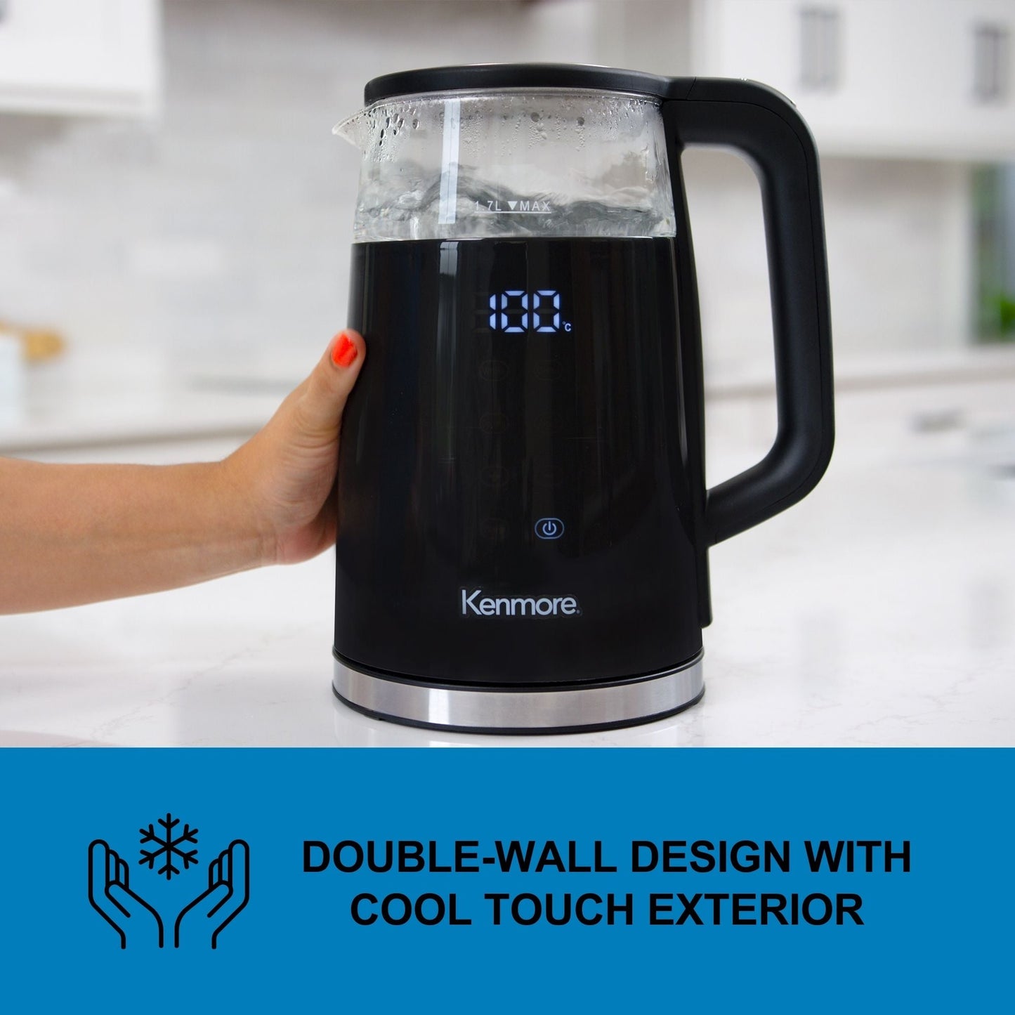 Kenmore Glass Electric Kettle 1.6L