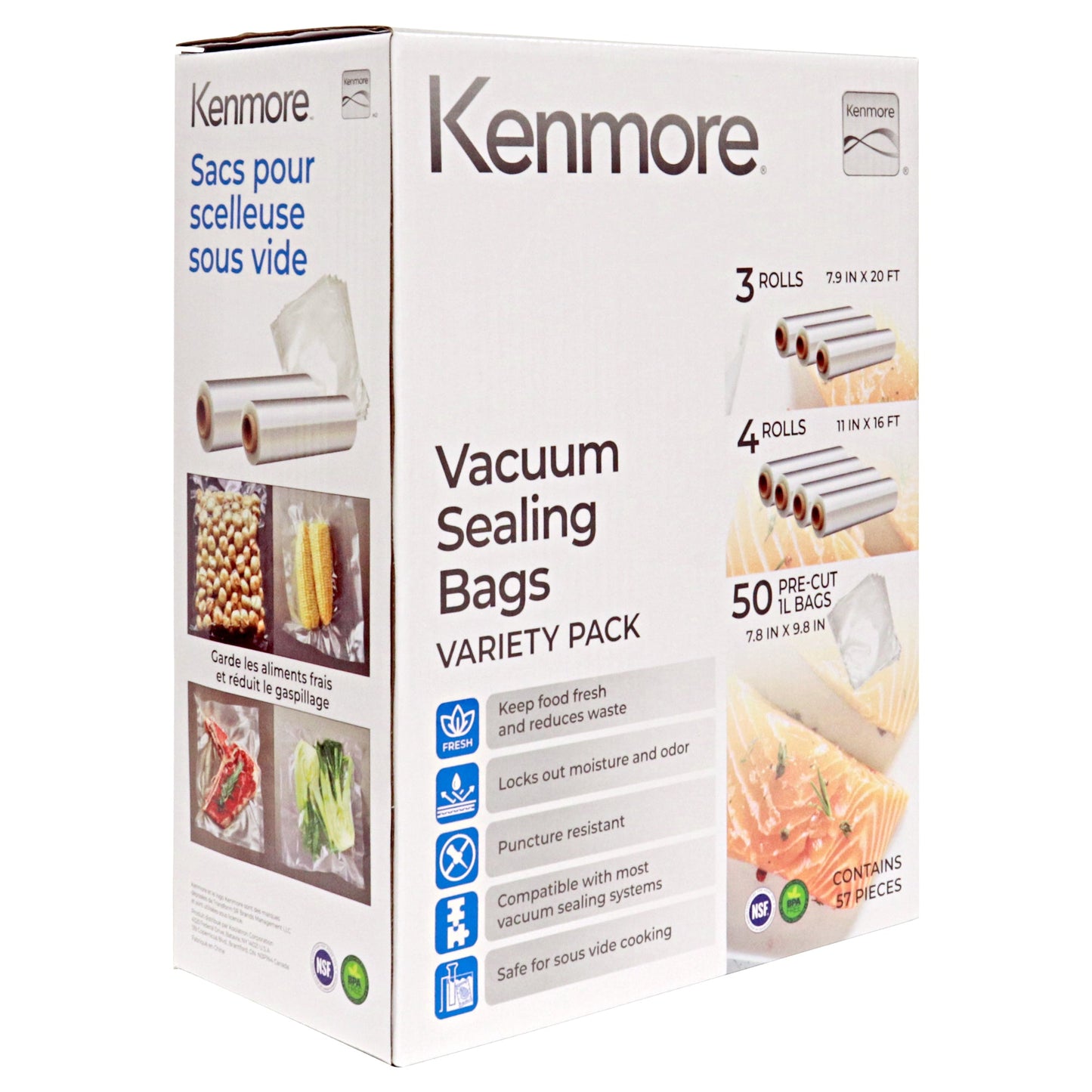 Kenmore Vacuum Sealer Bags 57-Pack