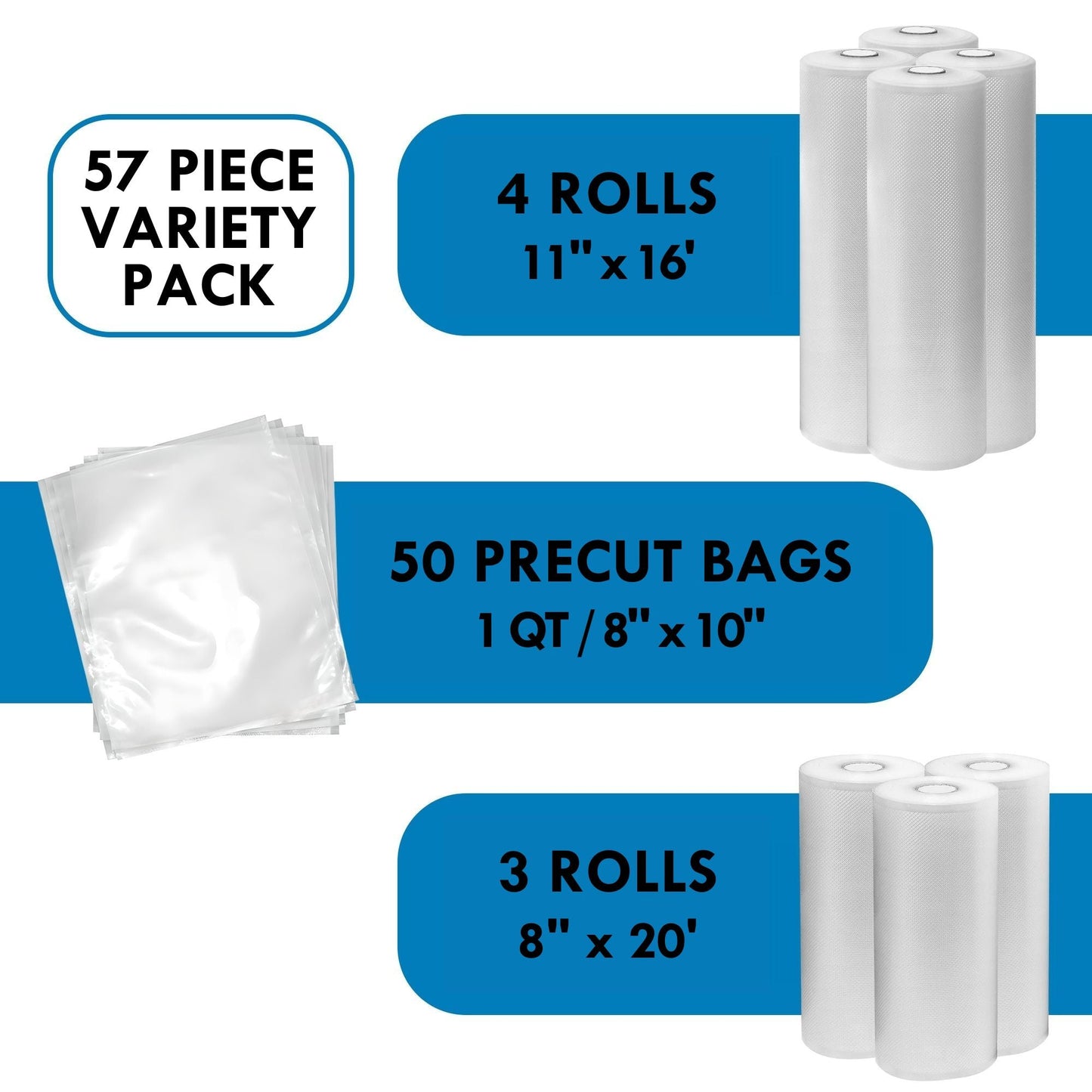 Kenmore Vacuum Sealer Bags 57-Pack