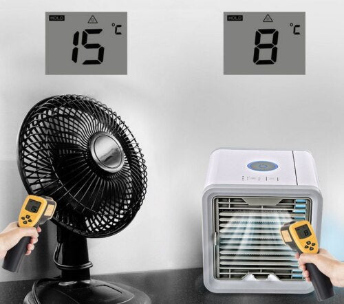 3-in-1 Portable Mini Air Conditioner – Personal USB Desk Fan Cooler, Humidifier & Air Purifier for Bedroom, Office & Home, Summer Cooling