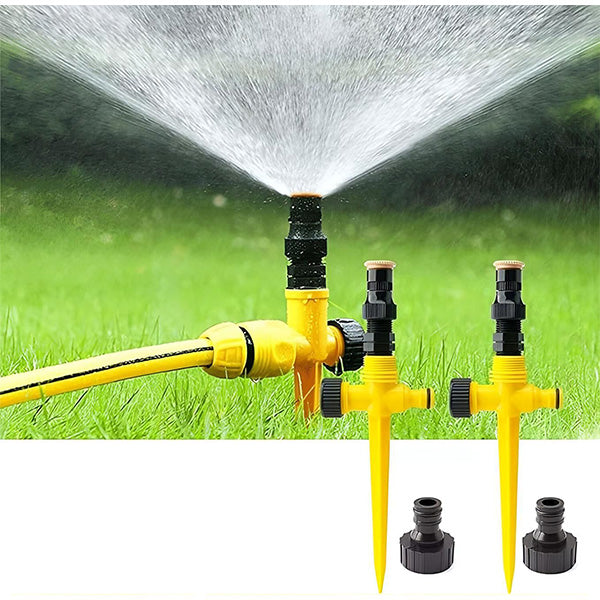 360° Adjustable Garden Sprinkler – Full Circle Lawn & Yard Irrigation Sprinkler Head with Adjustable Spray Patterns for Garden Watering