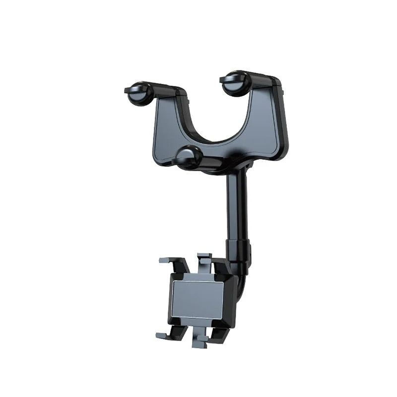 360° Rearview Mirror Car Phone Holder – Multifunctional Rotating Mirror Mount for Smartphones, Universal Car GPS Holder for All Vehicles