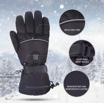 3 Pairs Rechargeable Heated Gloves – Premium Electric Winter Gloves for Men & Women, 3 Temperature Settings, 8+ Hour Battery Life for Skiing & Outdoors