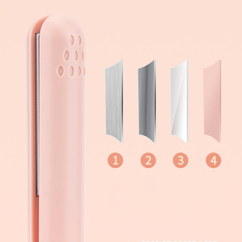 2-in-1 Hair Straightener & Curling Iron Styler – Dual-Purpose Ceramic Flat Iron with Curved Edges for Straight, Wavy & Curled Hair, All Hair Types