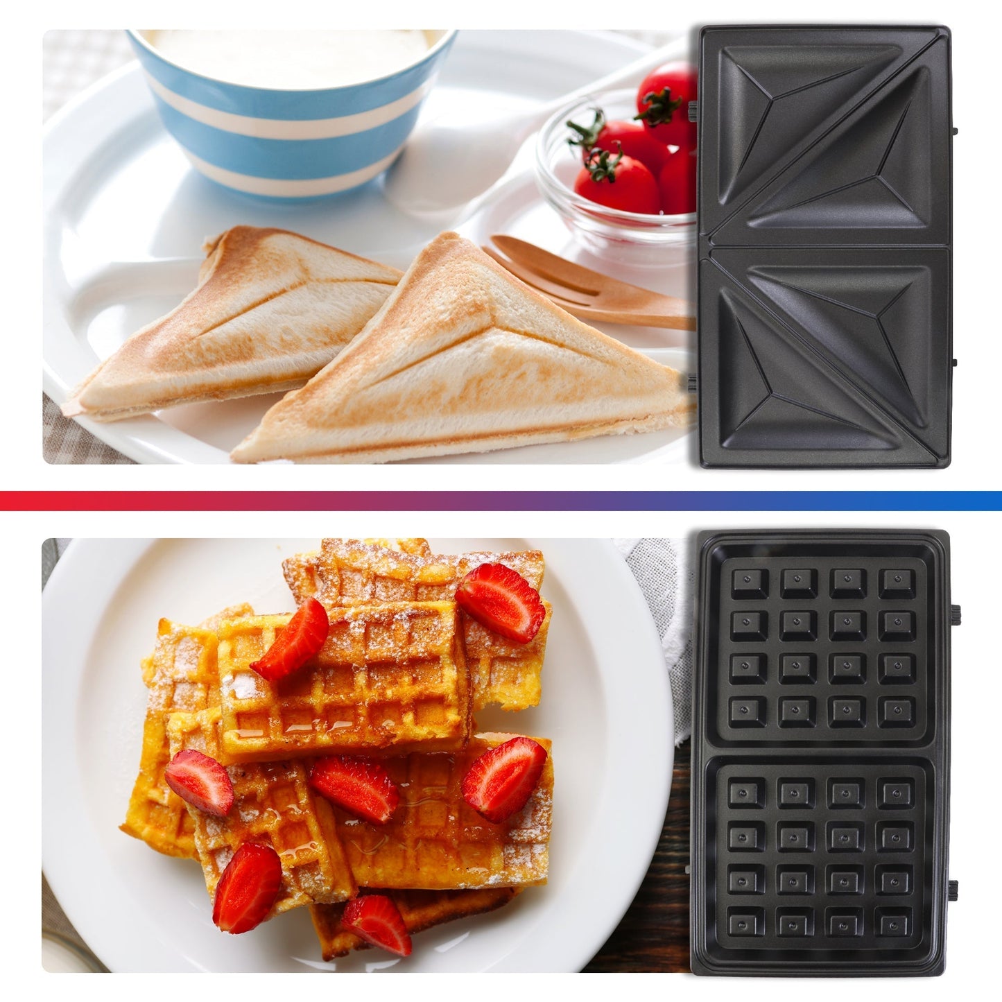 Total Chef 4-in-1 Waffle Maker & Grill