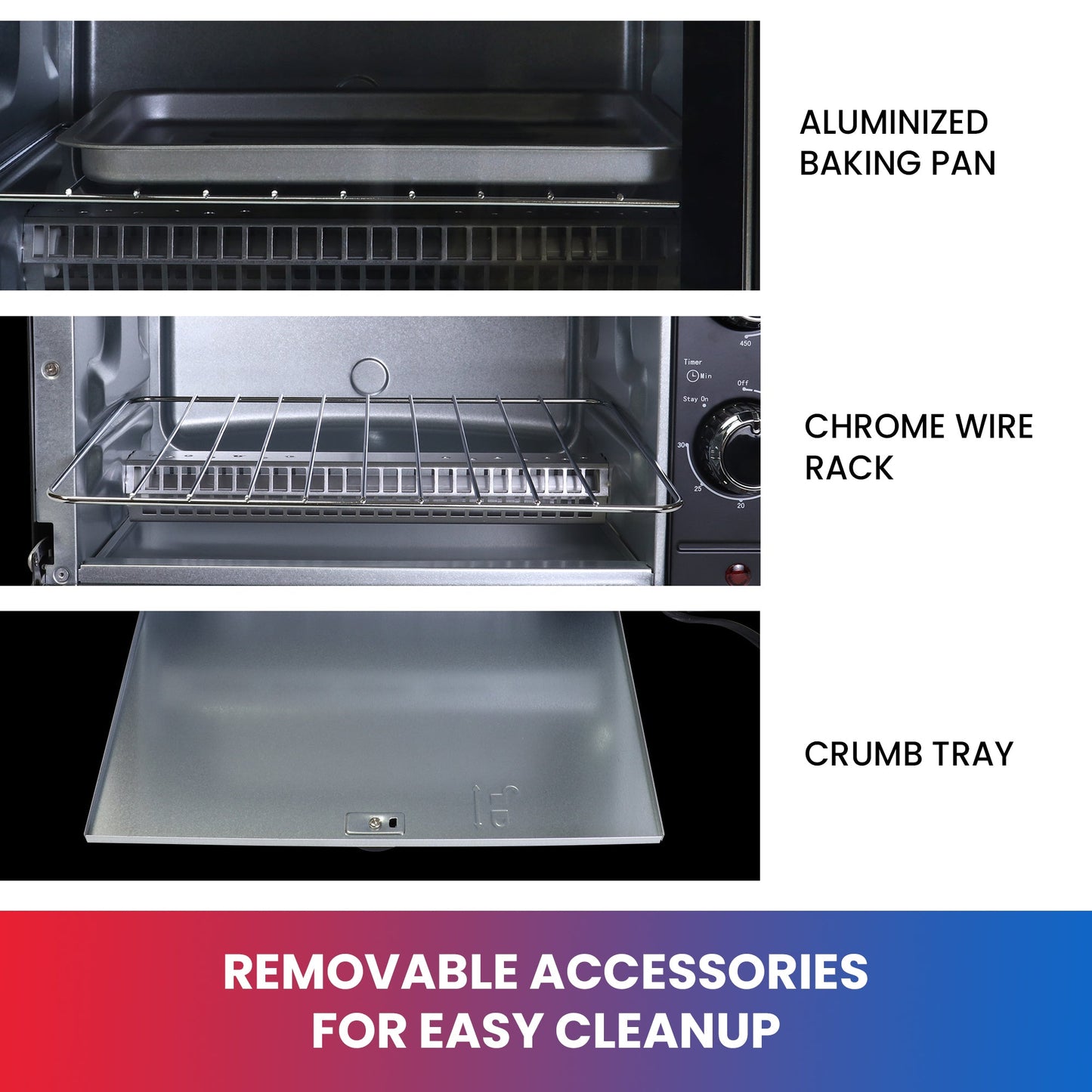 Total Chef 4-Slice Toaster Oven 1000W