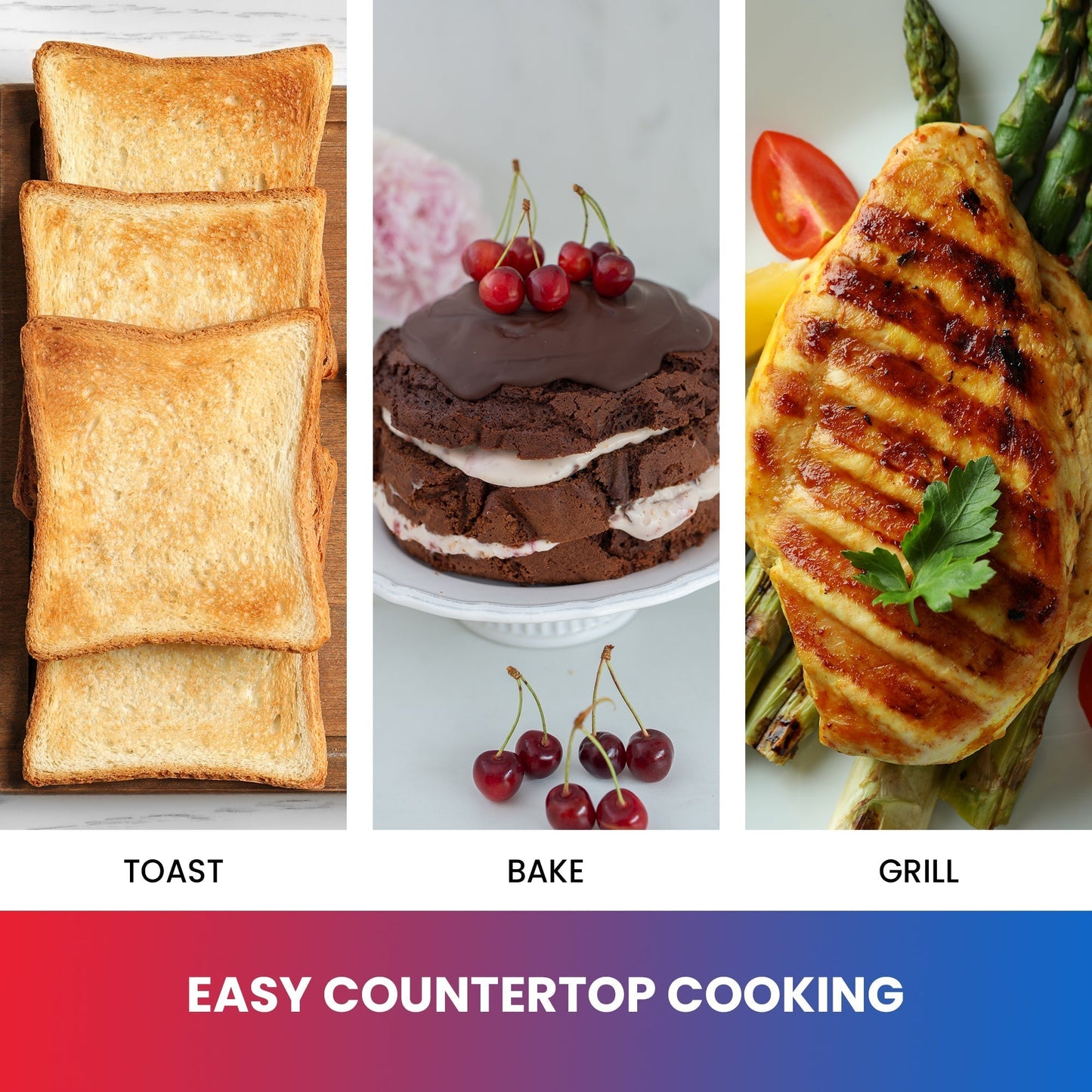 Total Chef 4-Slice Toaster Oven 1000W
