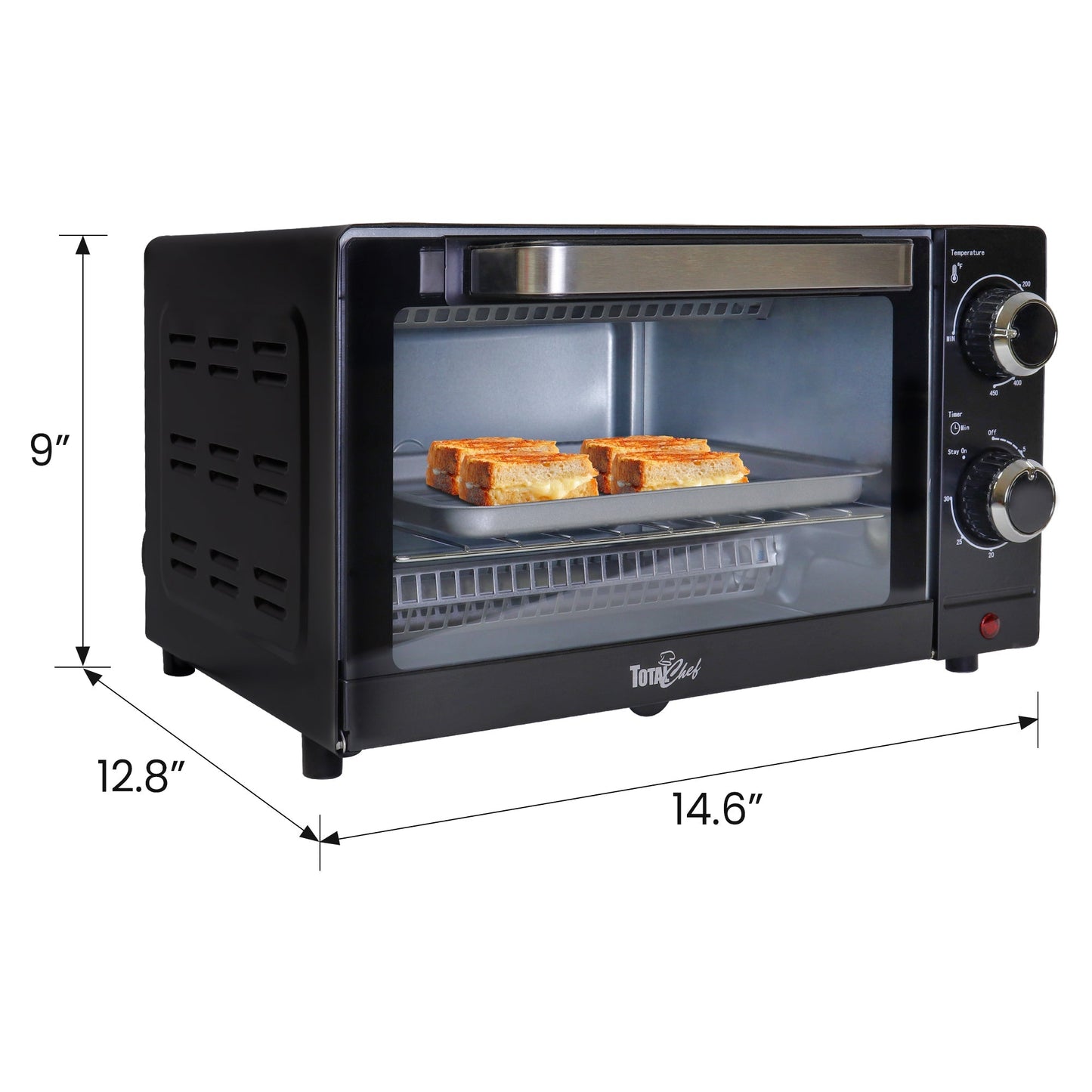 Total Chef 4-Slice Toaster Oven 1000W